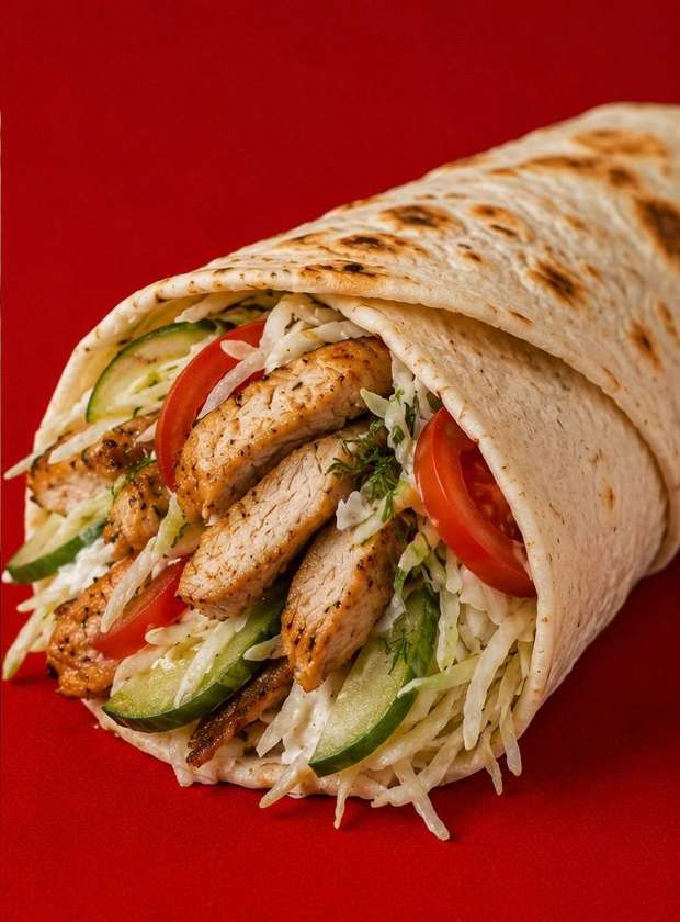 Vištienos kebabas lavaše
