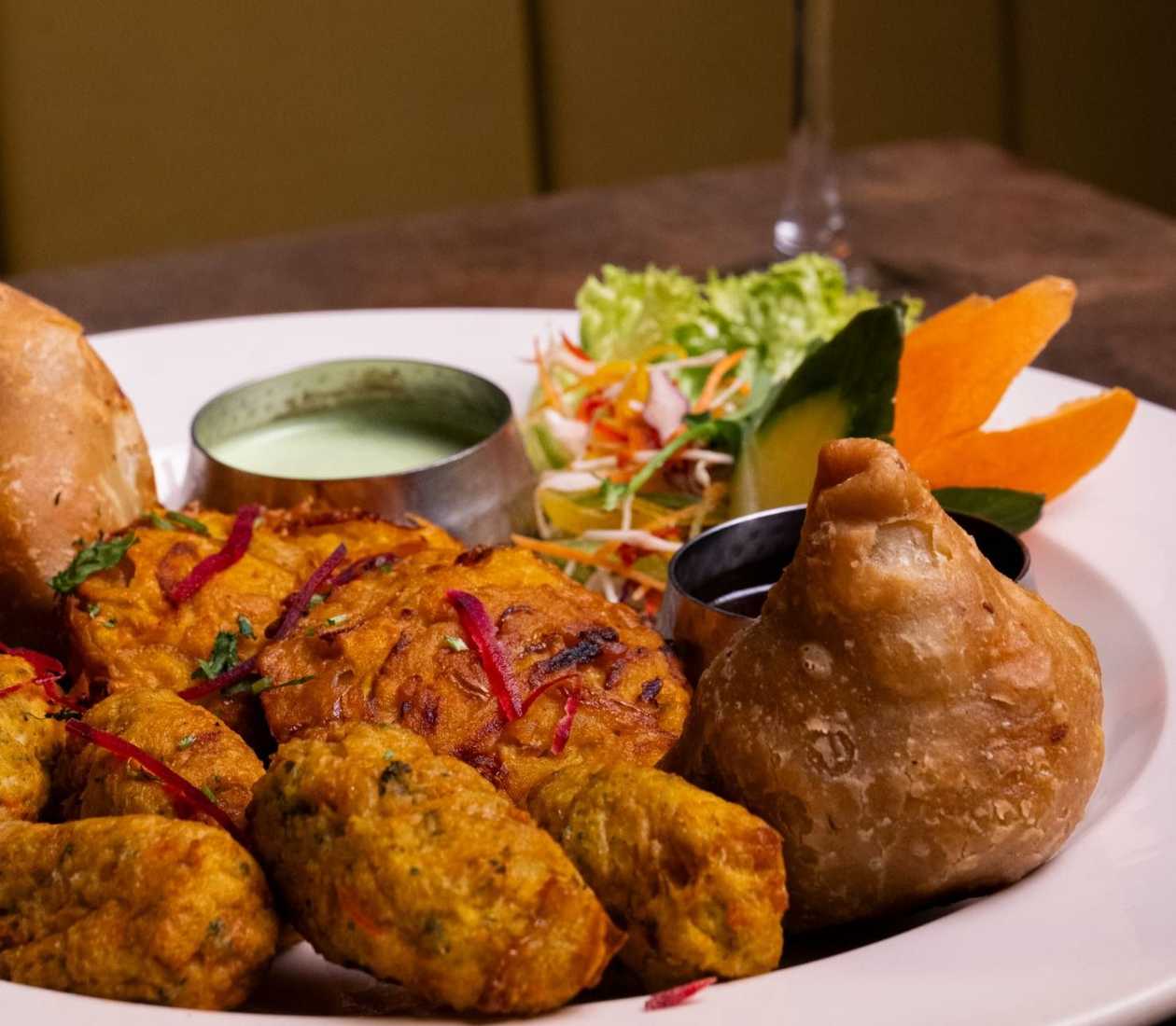 Selection Of Indian Vegetarian Specialties - VEGAN