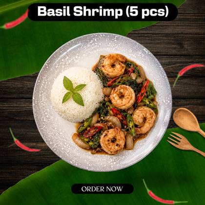 Stir-Fried Basil Shrimp