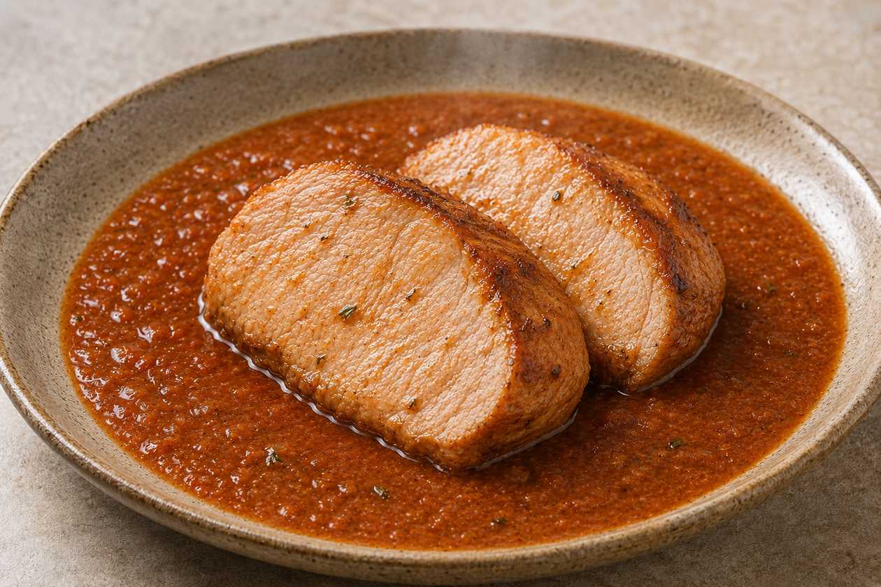 Pulpa de Porc la Cuptor in Sos de Vin