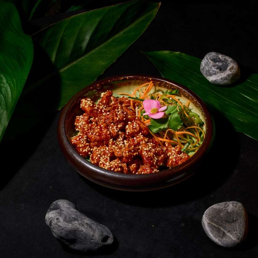 Karaage Chicken with Vegetable Mix