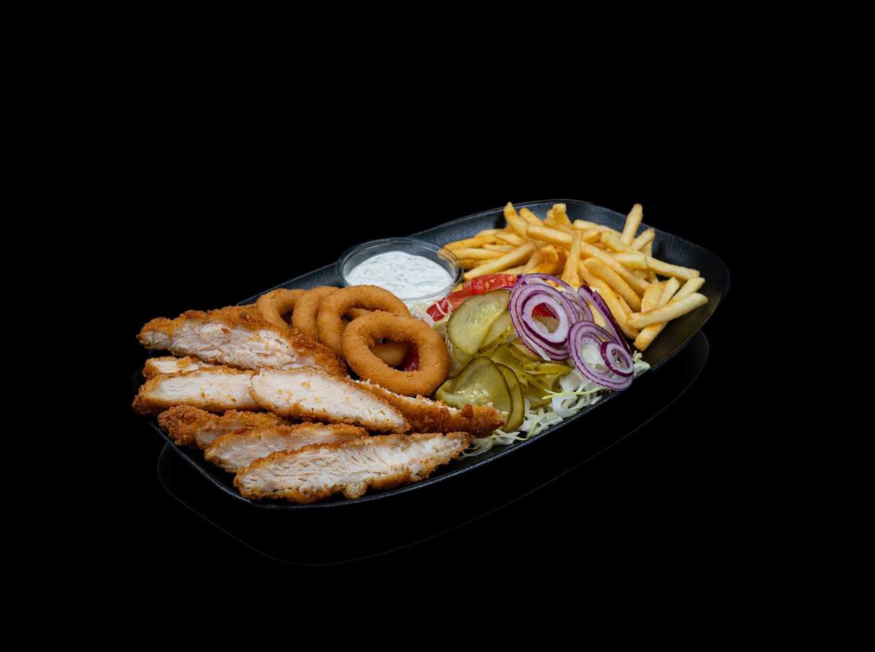 Crispy chicken plate