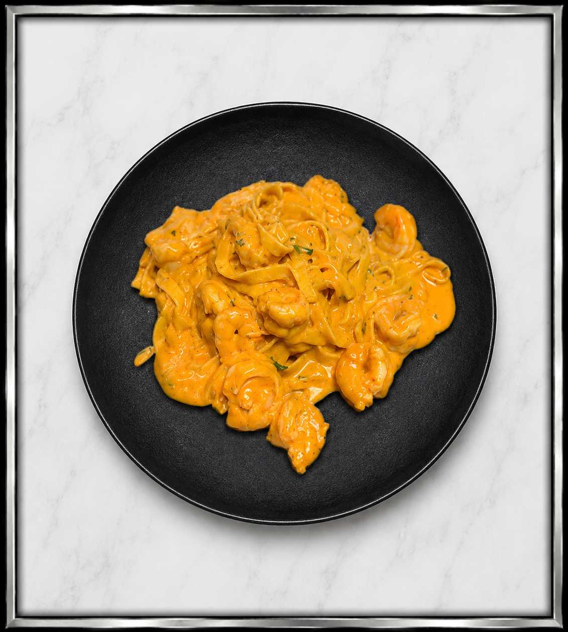 Tagliatelle with Shrimp in Pink Sauce