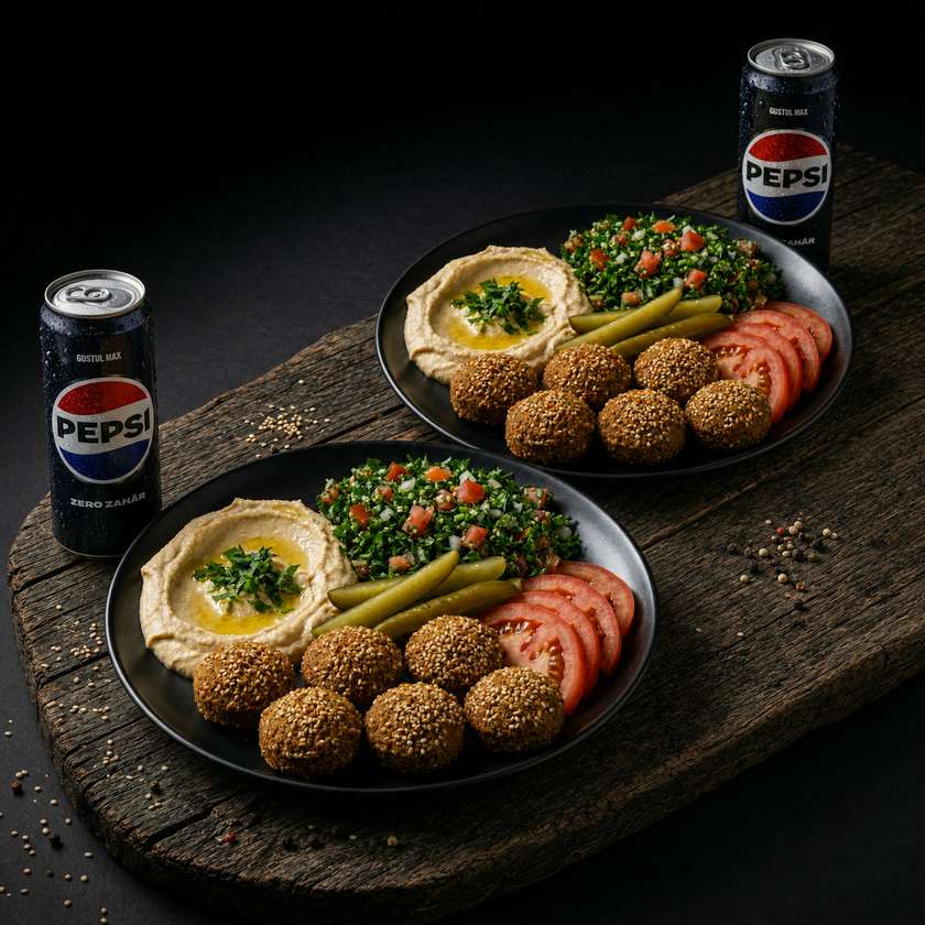 Back to School,2 x Pepsi si Falafel Farfurie