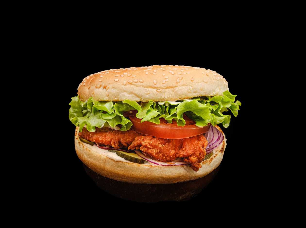 Crispy chicken burger
