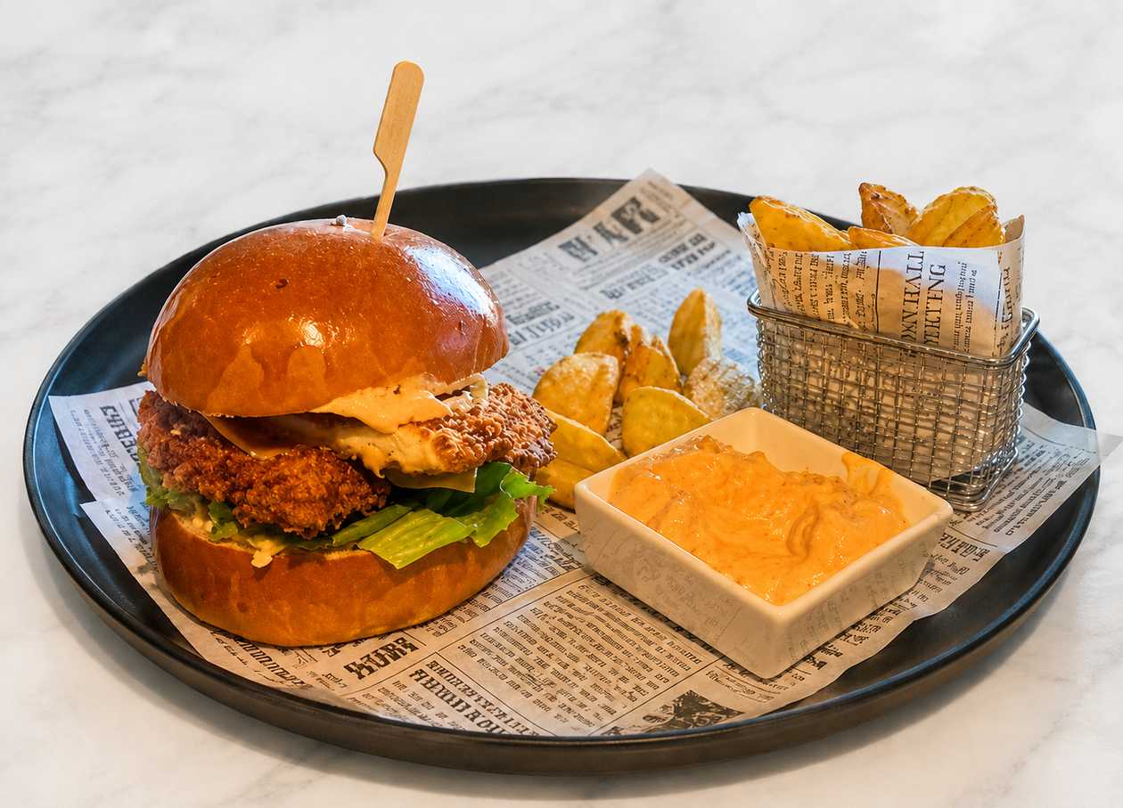 MENIU BURGER CRISPY+ CARTOFI PRAJITI
