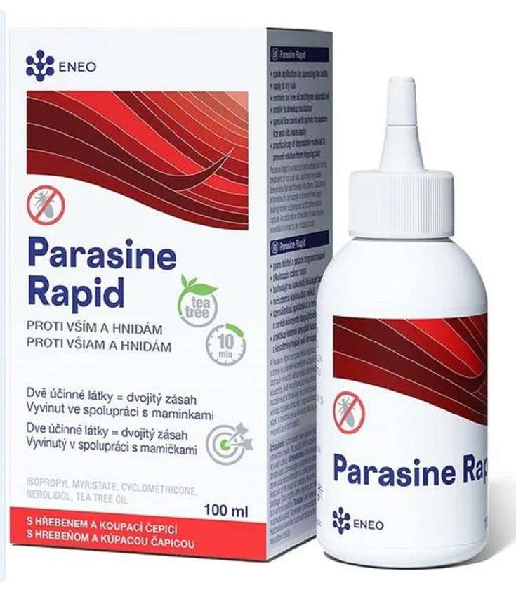 Parasine Rapid 100ml + Special Comb + Cap ENEO