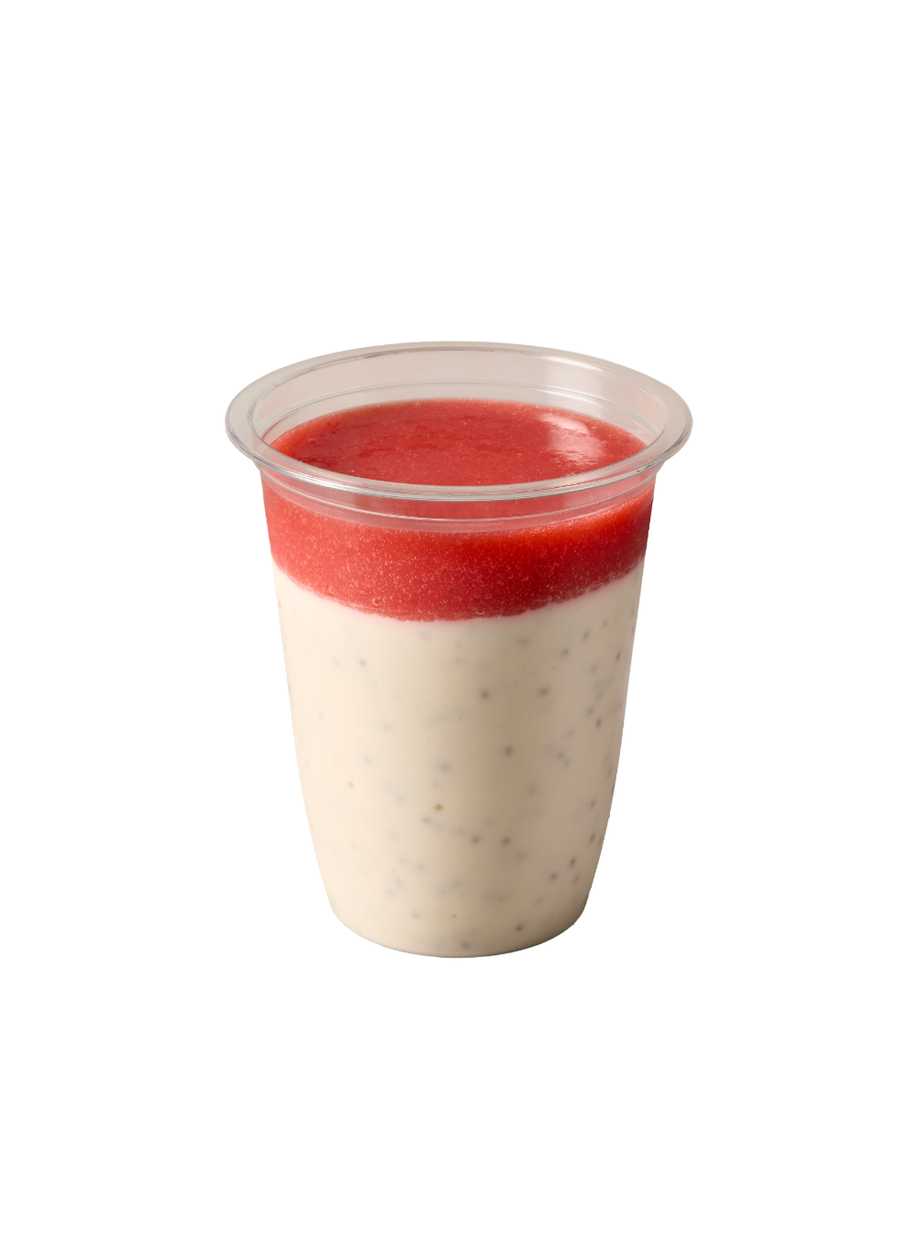 Pudding chia banan truskawka