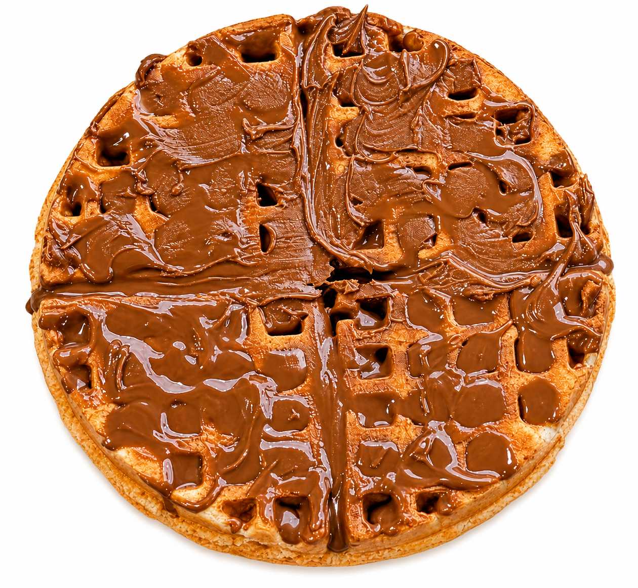 Gofr okrągły 17 cm z pastą Biscoff