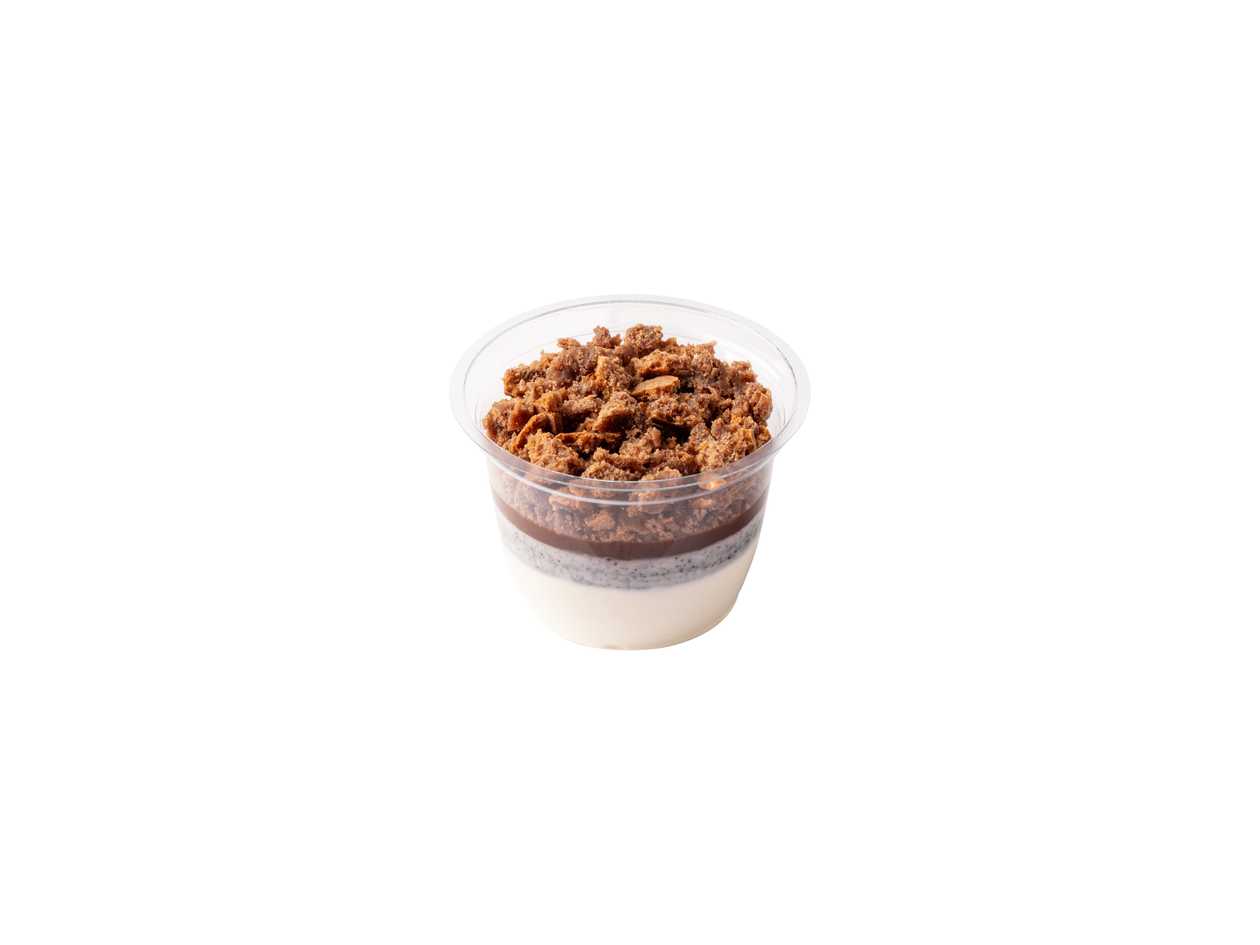 Plum cheesecake with cinnamon, poppy seeds, and gingerbread