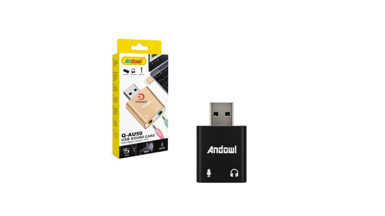 #038A#Andowl®USB 7.1 Q-AU50 -External USB Sound Card
