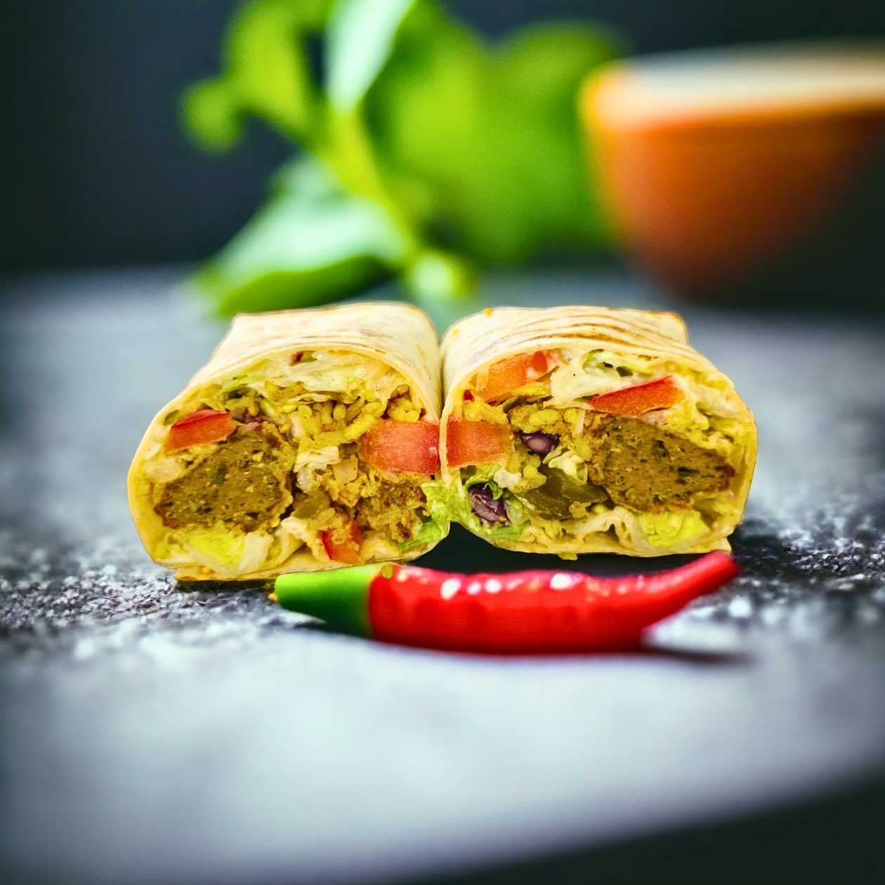 Vegan Chicken Burrito