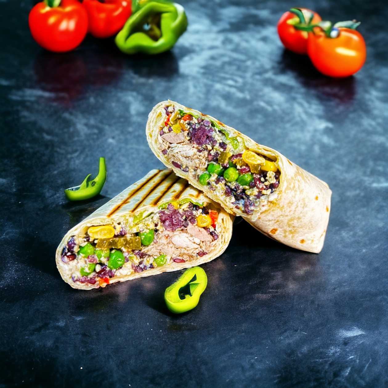 Mexican Chicken Fried Rice Burrito