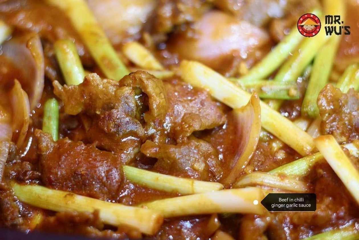 Pork in Chilli Ginger Garlic Sauce