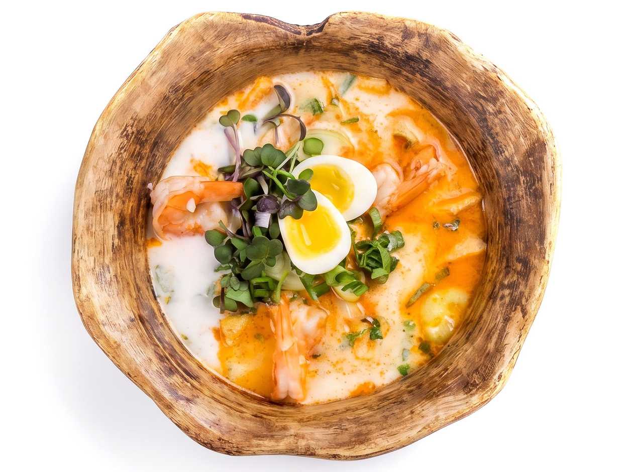 Okroshka Tom Yum with Shrimp