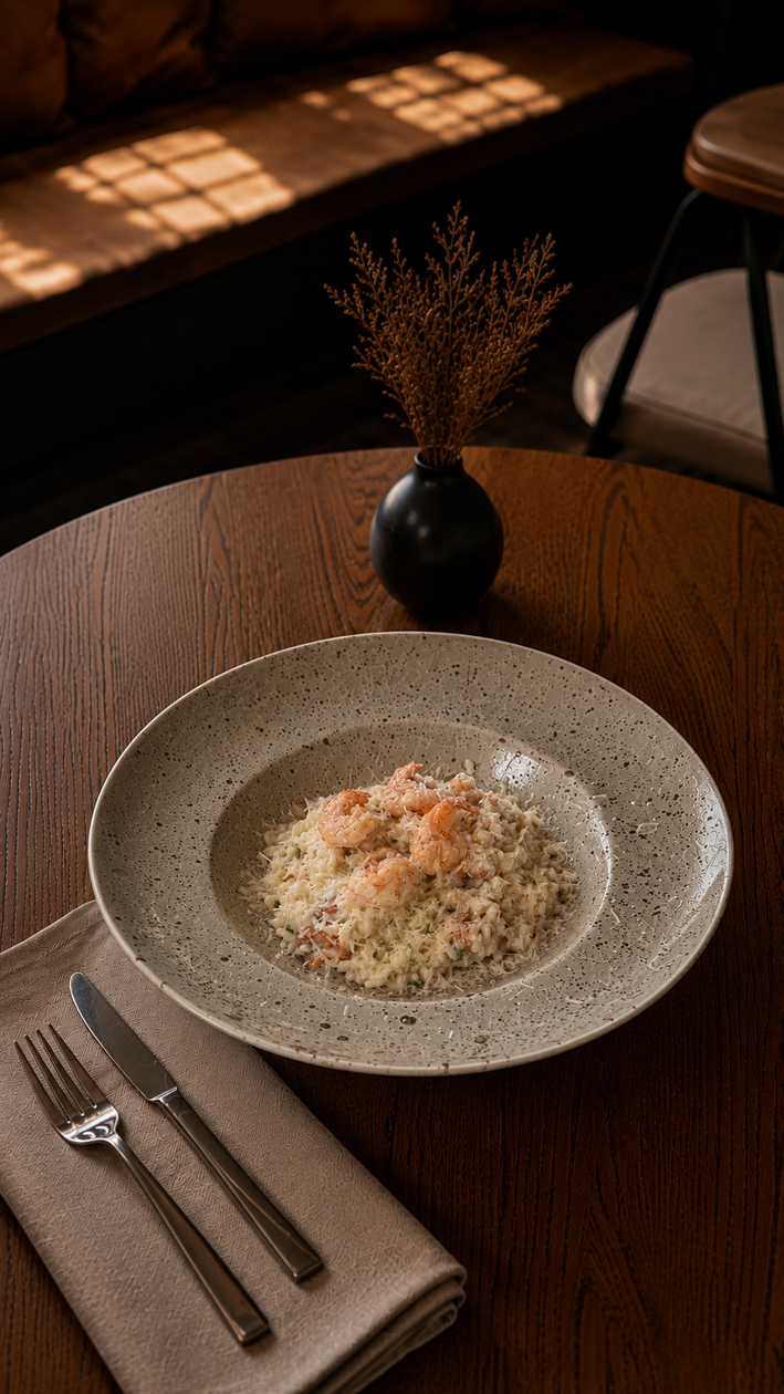 Chanterelle and Shrimp Risotto