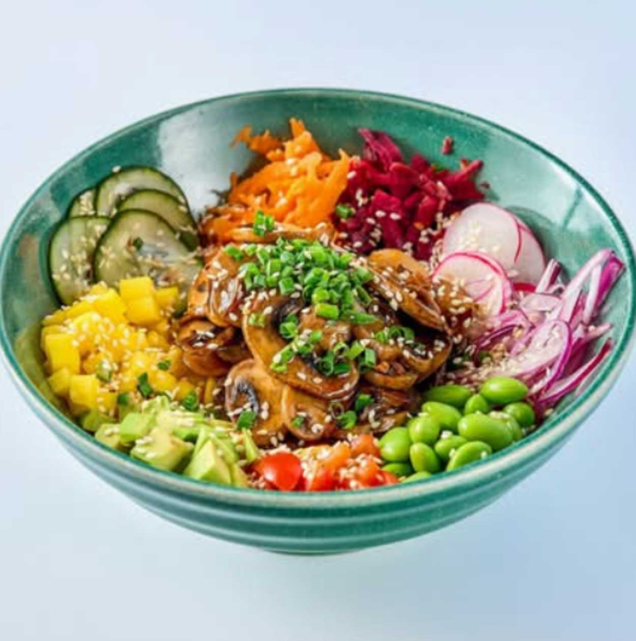 Tomato and Mushroom Poke Bowl