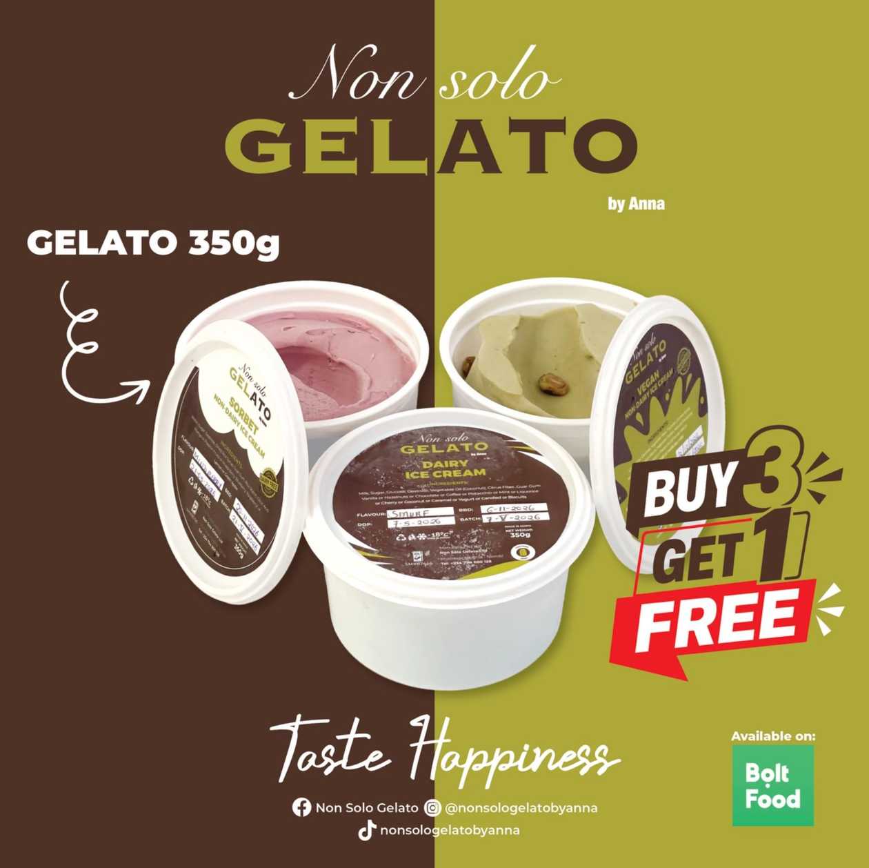 Buy 3 Gelato 350g, Get 4