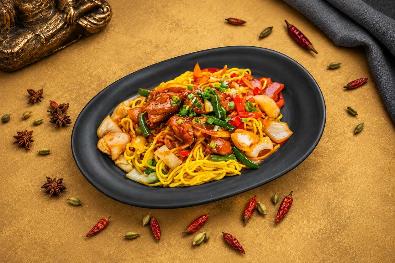 Garlic Chicken with Wok Noodles