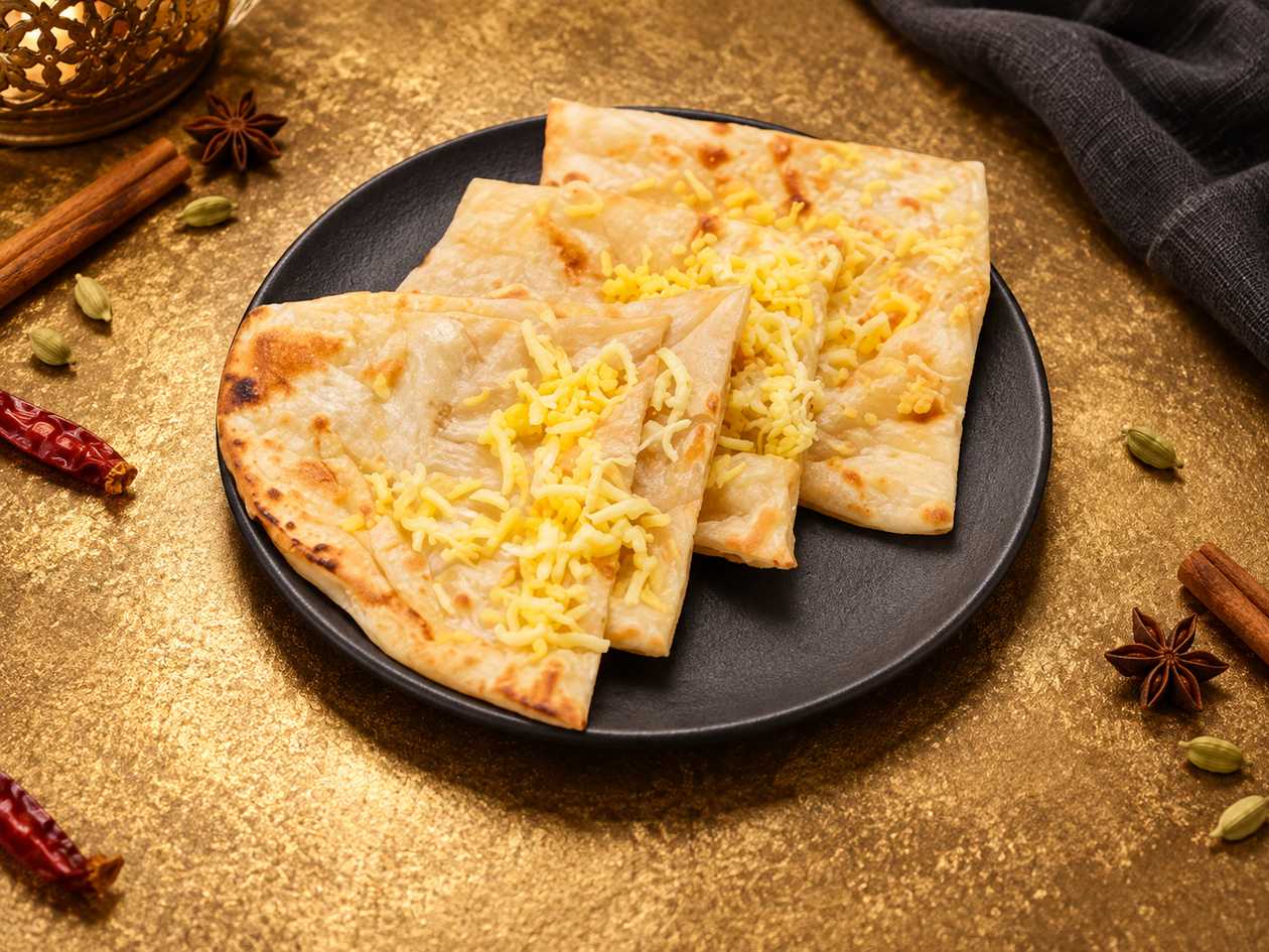 Cheese and Chicken Naan
