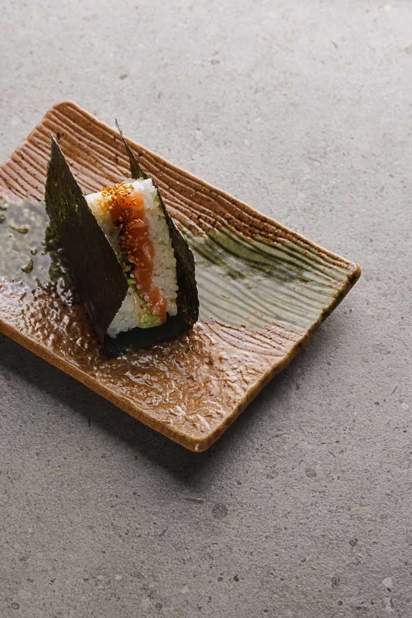 Onigiri with salmon