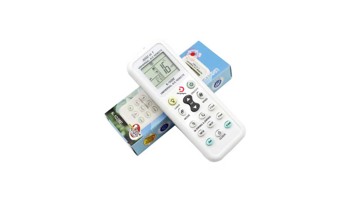 #636G3-1#KT®1028E Air Conditioner Remote Control – Universal – White