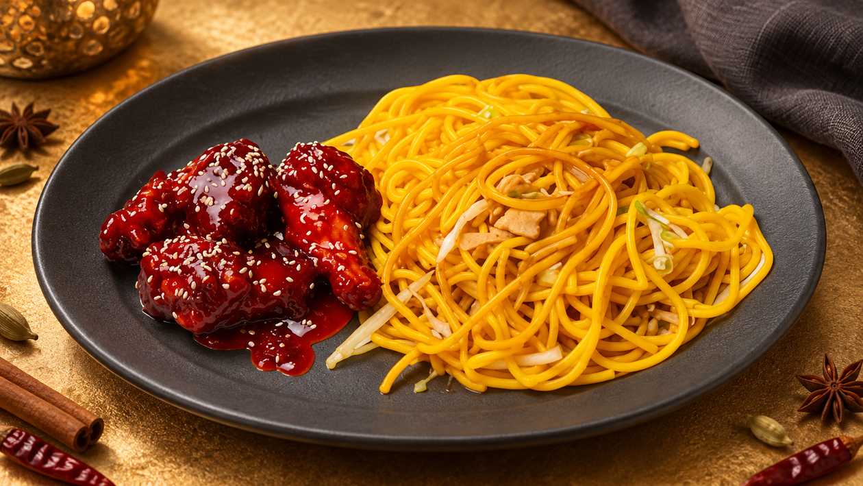Egg Noodles with Chicken Wings (3 pcs.)