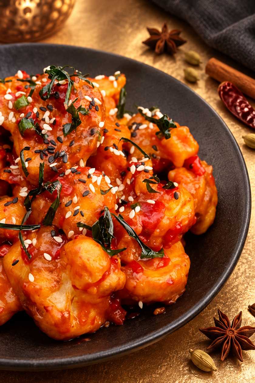 Crispy Cauliflower with Celery and Chilli🌶