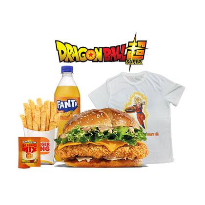 Menu Chicken Krispper® Super Saiyan Large with T-shirt