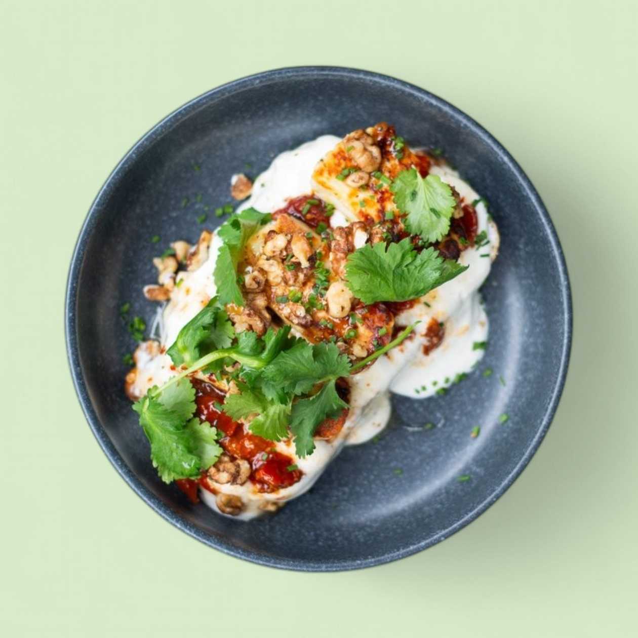 Labneh skrebutis su halloumi
