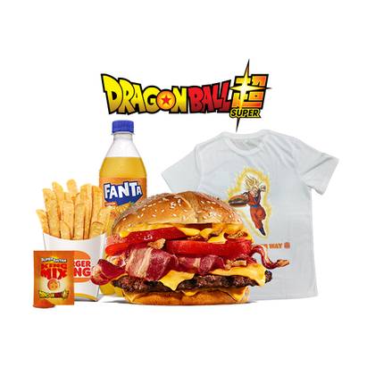 Whopper Duo Bacon Cheddar Super Saiyan Large Meal with T-shirt