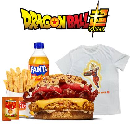 Brutal Bacon Crispy Super Saiyan Large Menu with T-shirt