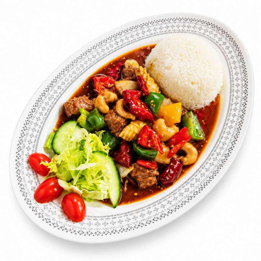 Calamar Cu Sos Teriyaki Și Legume