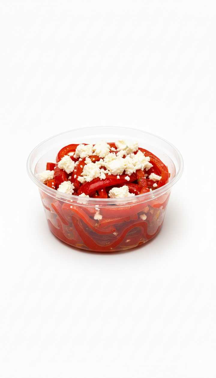 Salata de ardei copti si telemea