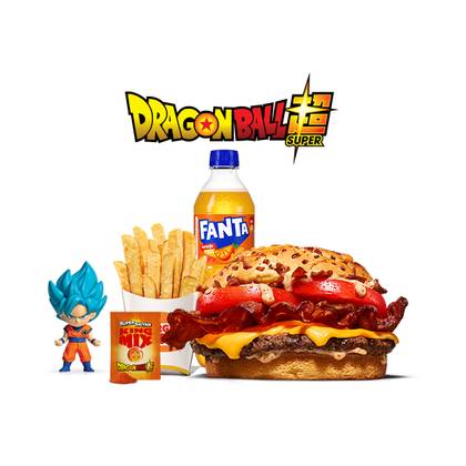 Brutal Bacon Super Saiyan Menu with Figure