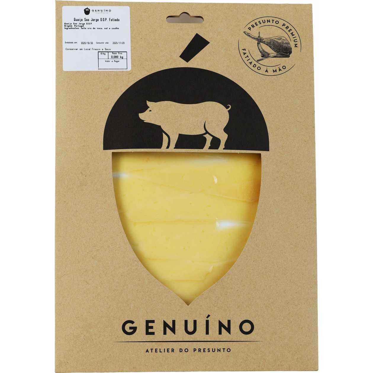 Sliced São Jorge Cheese D.O.P. 80gr