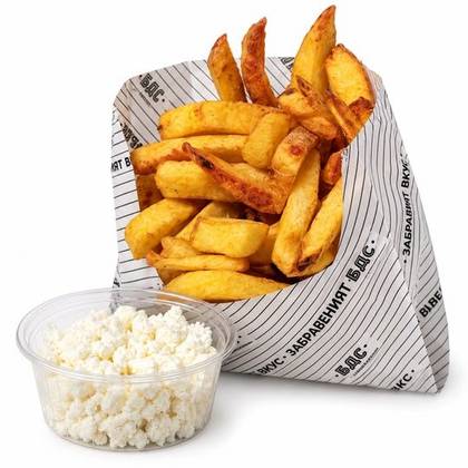 Пържени картофи със сирене (200г)
