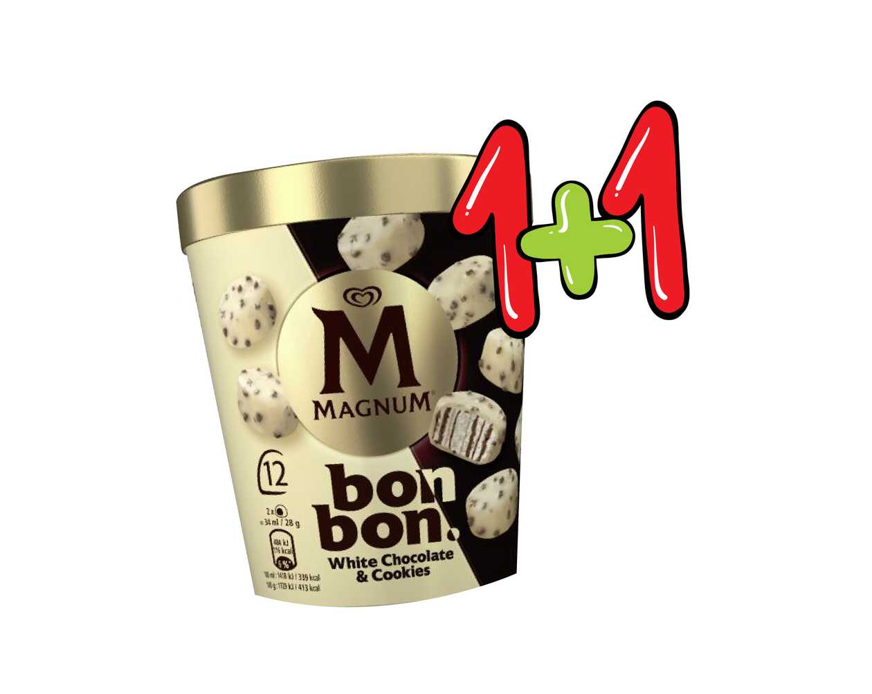 Magnum White Chocolate & Cookies ice cream snack