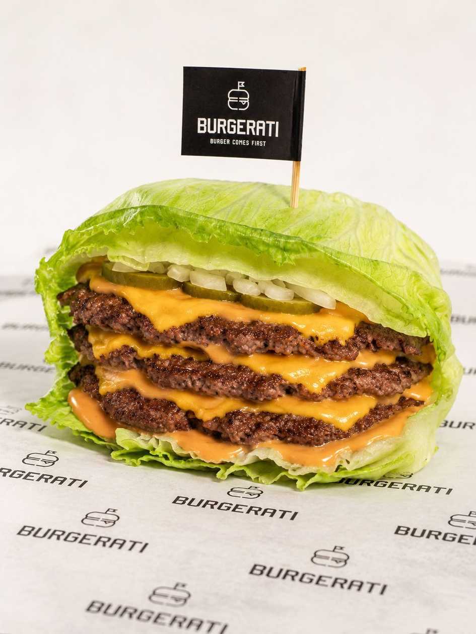 LETTUCE TRIPLE  CHEESSEBURGER