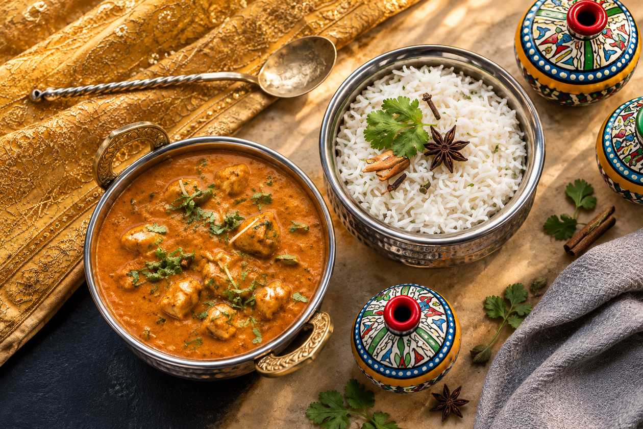 Tikka masala su krevetėmis