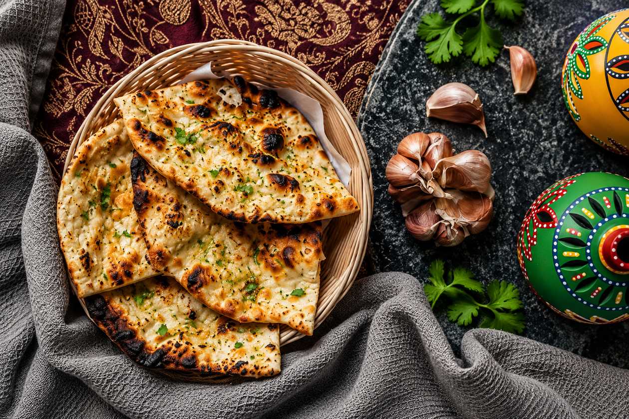 Naan duona su česnaku