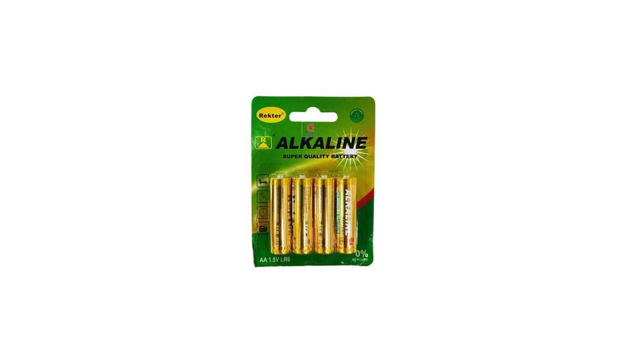 #628J4#Rekter®AA -14012-1.5V LR6 – Alkaline Set 4 Batteries