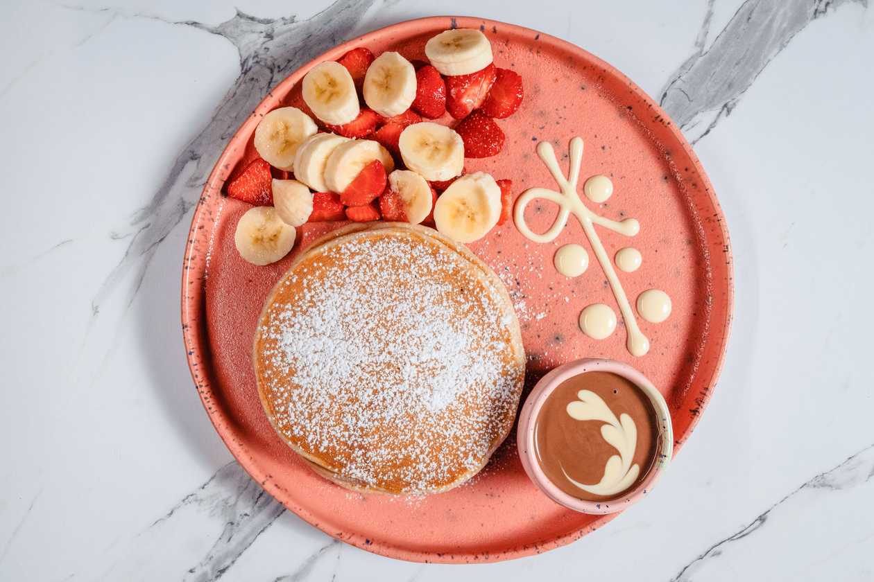Chocolate Fruits Pancakes