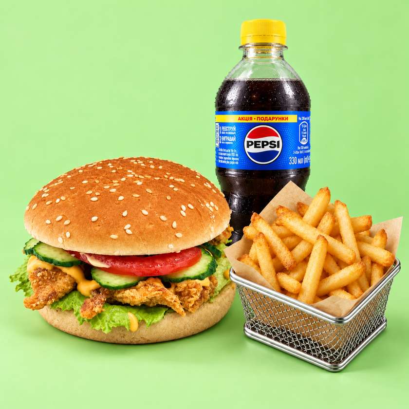 Crispy Burger Menu