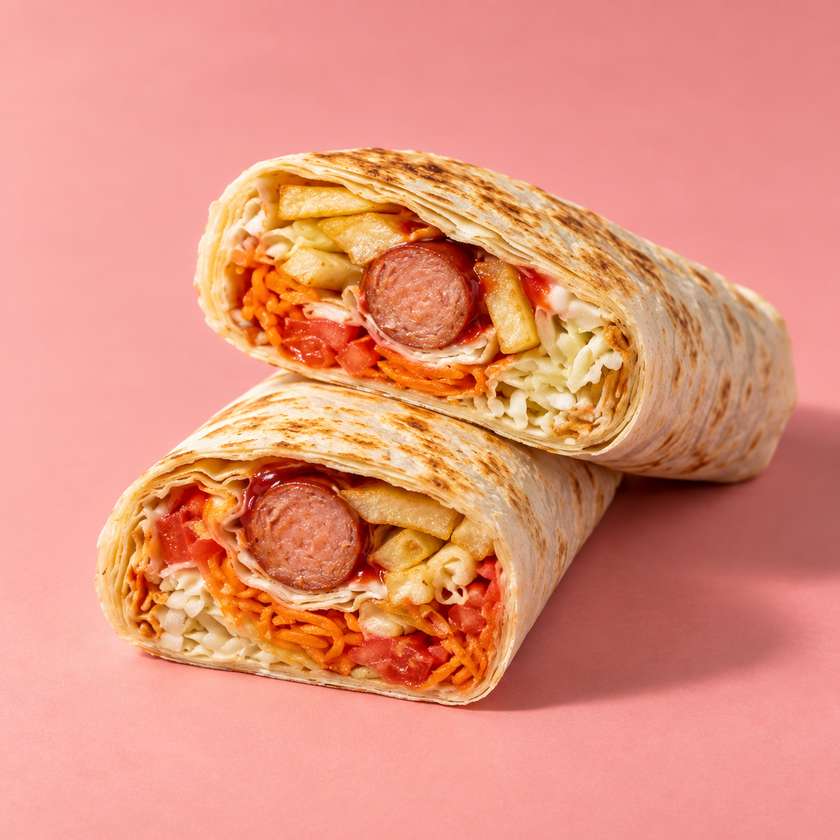 Arabic wrap with sausage