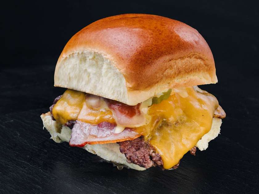 Cheddar Bacon Smash Burger