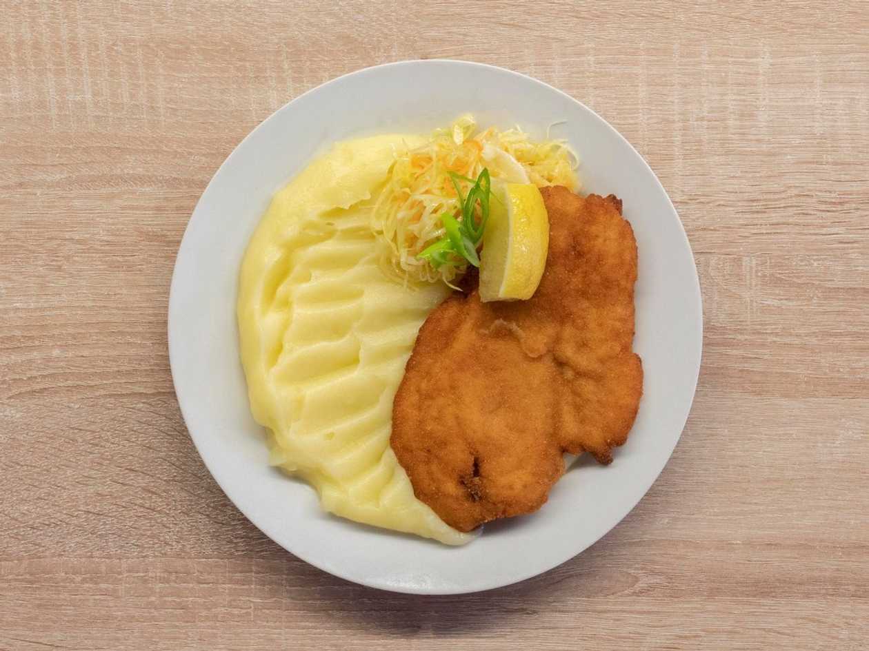 Fried Chicken Schnitzel + Choice of Side Dish