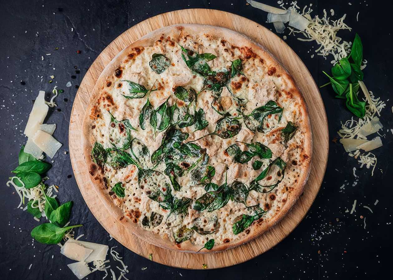 Chicken Spinach Pizza