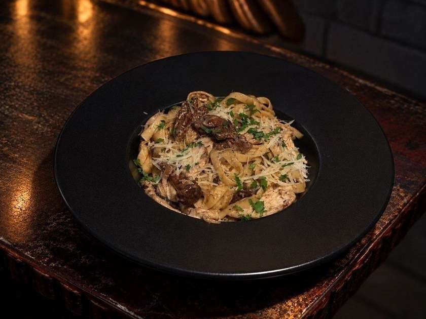 Pasta with Chicken and Wild Mushrooms