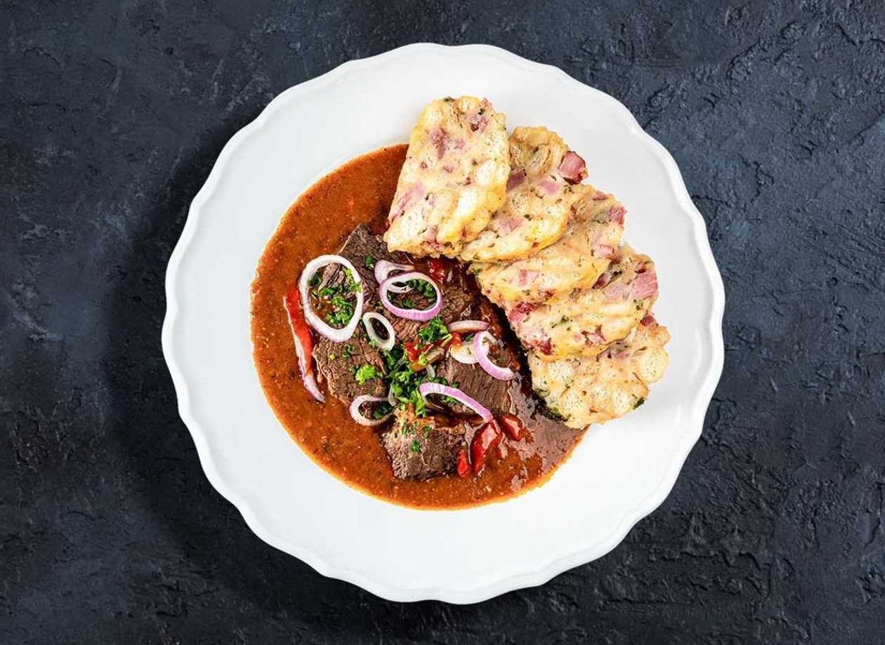 Hungarian Goulash + Karlovy Vary Dumplings
